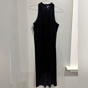 Lola & Sophie‎ Black Velvet Halter High Lo Dress Size Small